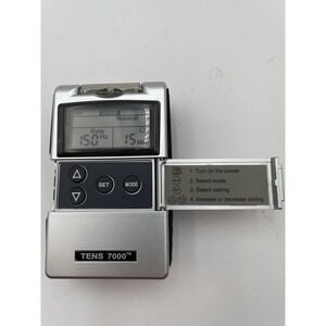 Compas Health Brands TENS 7000 Pain & Muscle Relief Digital Unit +Case + Manuals
